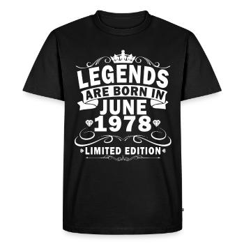 June 1978 Original 1978 Anniversary 1978 June - Men's Premium Organic T-Shirt - black - Front - Nico (187cm)