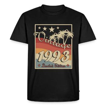 1993 - Born 1993 - Built in 1993 - Men's Premium Organic T-Shirt - black - Front - Nico (187cm)