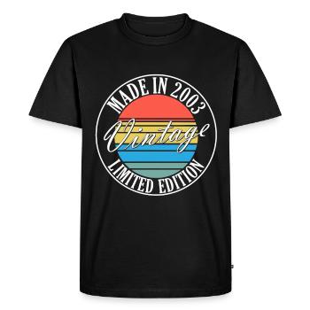 2003 - Born 2003 - Men's Premium Organic T-Shirt - black - Front - Nico (187cm)