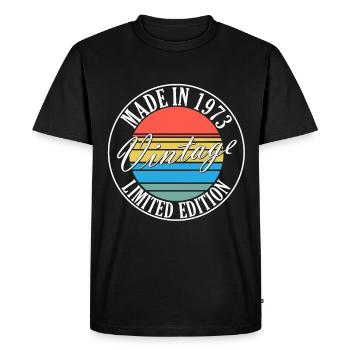 Edition limitée 1973 Anniversaire Année 1973 - T-shirt Premium bio Homme - noir - Devant - Nico (187cm)