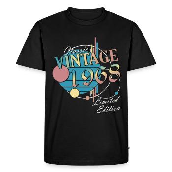 Millésime 1968 Rétro - T-shirt Premium bio Homme - noir - Devant - Nico (187cm)