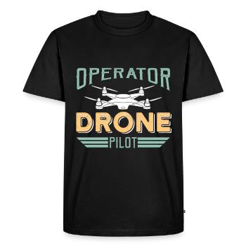 Drone Pilot - Men's Premium Organic T-Shirt - black - Front - Nico (187cm)