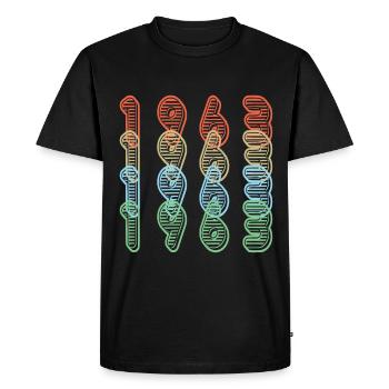 1963 Anniversaire Né 1963 - Année de construction 1963 - T-shirt Premium bio Homme - noir - Devant - Nico (187cm)