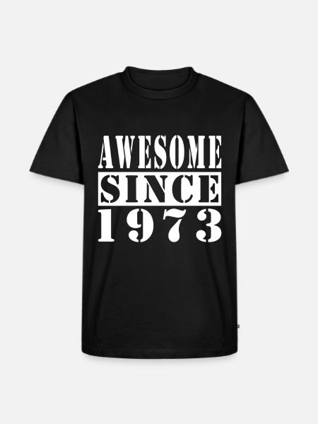Awesome Since 1973 - Männer Premium Bio T-Shirt - Schwarz