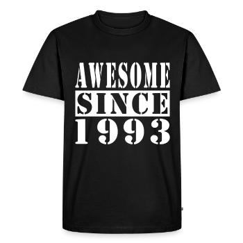 Awesome Since 1993 - Men's Premium Organic T-Shirt - black - Front - Nico (187cm)