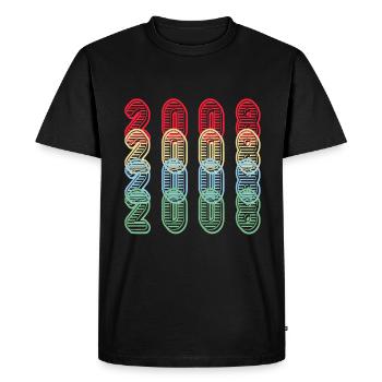 2008 - Né en 2008 - T-shirt Premium bio Homme - noir - Devant - Nico (187cm)