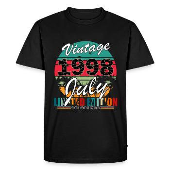 July 1998 July Birthday Present July 1998 - Men's Premium Organic T-Shirt - black - Front - Nico (187cm)