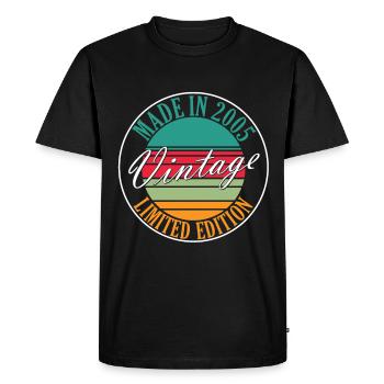 Millésime 2005 - T-shirt Premium bio Homme - noir - Devant - Nico (187cm)
