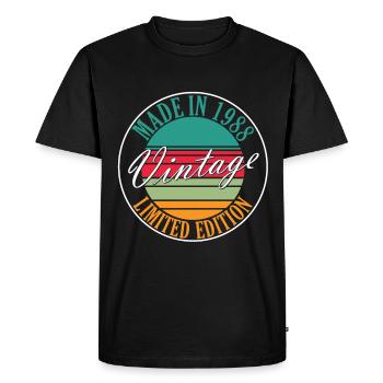 Birthday present born in 1988 - Men's Premium Organic T-Shirt - black - Front - Nico (187cm)