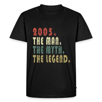 Original 2005 Vintage | Birthday present 2005 - Men's Premium Organic T-Shirt - black - Front - Nico (187cm)