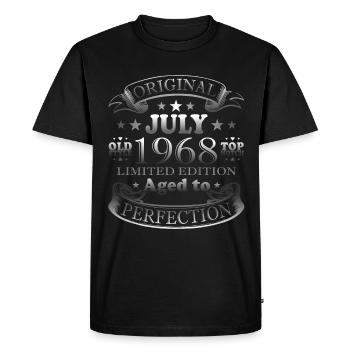55th Birthday Man Original July Vintage 1968 - Men's Premium Organic T-Shirt - black - Front - Nico (187cm)