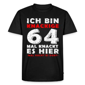 Crisp 64 64e anniversaire 64 ans cadeau - T-shirt Premium bio Homme - noir - Devant - Nico (187cm)