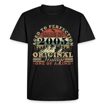 Born Gift Original 2005 Gift Idea 2005 - Men's Premium Organic T-Shirt - black - Front - Nico (187cm)