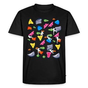 Escalade - Bloc Bloc - T-shirt Premium bio Homme - noir - Devant - Nico (187cm)