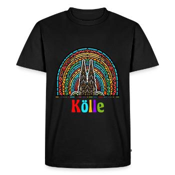 Cologne Rainbow Cologne Cathedral Kölsch Colonia Carnival - Men's Premium Organic T-Shirt - black - Front - Nico (187cm)