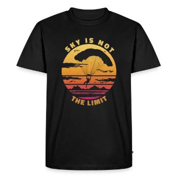Le ciel n’est pas la limite – Parapente - T-shirt Premium bio Homme - noir - Devant - Nico (187cm)