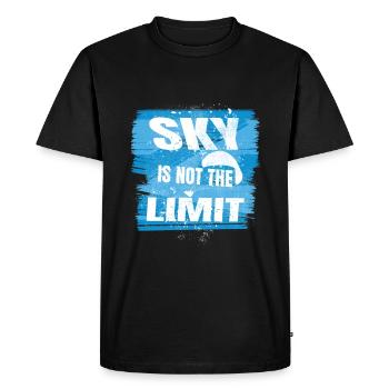 Sky Is Not The Limit – Aventure en parapente - T-shirt Premium bio Homme - noir - Devant - Nico (187cm)