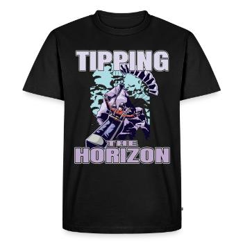 Basculer l’horizon – Aventure en parapente - T-shirt Premium bio Homme - noir - Devant - Nico (187cm)