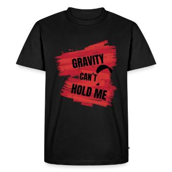 Parapente, La gravité ne me retient pas - Parapente S - T-shirt Premium bio Homme - noir - Devant - Nico (187cm)