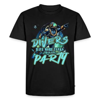 Les plongeurs ont plus de bouteilles que n’importe quel Taucher de fête - T-shirt Premium bio Homme - noir - Devant - Nico (187cm)
