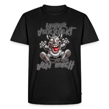 Rhino Mieux vaut être fou que l'un d'entre vous - T-shirt Premium bio Homme - noir - Devant - Nico (187cm)