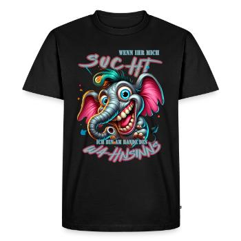 If you're looking for me, I'm on the verge of madness - Men's Premium Organic T-Shirt - black - Front - Nico (187cm)