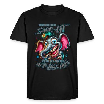 If you're looking for me, I'm on the verge of madness - Men's Premium Organic T-Shirt - black - Front - Nico (187cm)