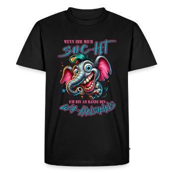 If you're looking for me, I'm on the verge of madness - Men's Premium Organic T-Shirt - black - Front - Nico (187cm)
