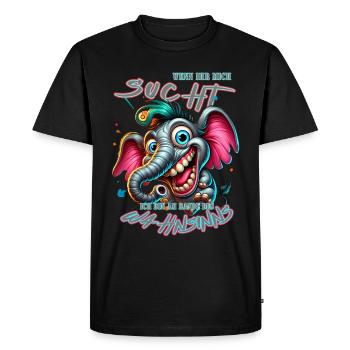 If you're looking for me, I'm on the verge of madness - Men's Premium Organic T-Shirt - black - Front - Nico (187cm)