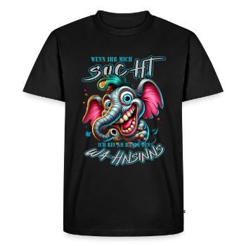 If you're looking for me, I'm on the verge of madness - Men's Premium Organic T-Shirt - black - Front - Nico (187cm)