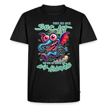 If you're looking for me, I'm on the verge of madness - Men's Premium Organic T-Shirt - black - Front - Nico (187cm)
