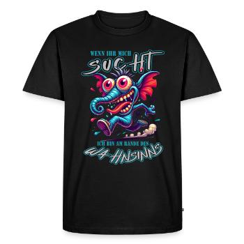 If you're looking for me, I'm on the verge of madness - Men's Premium Organic T-Shirt - black - Front - Nico (187cm)