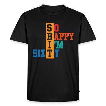 60e anniversaire - T-shirt Premium bio Homme - noir - Devant - Nico (187cm)