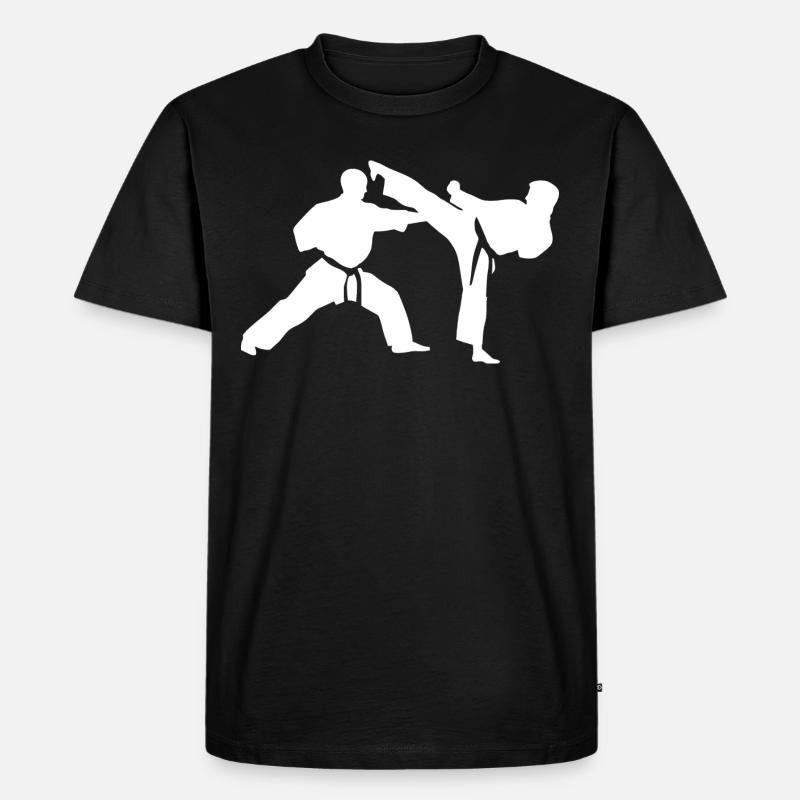 Karate - Männer Premium Bio T-Shirt - Schwarz
