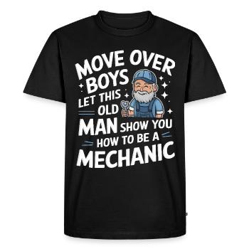 Mécanicien Atelier mécanique - T-shirt Premium bio Homme - noir - Devant - Nico (187cm)