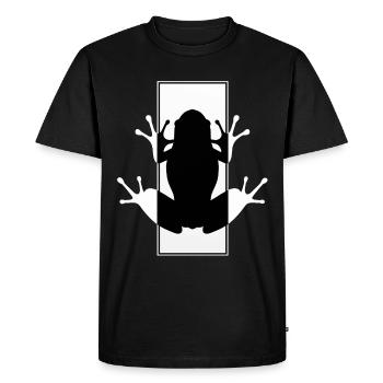 Grenouille, Biologie, Amphibiens, Lurche, Zoologie - T-shirt Premium bio Homme - noir - Devant - Nico (187cm)