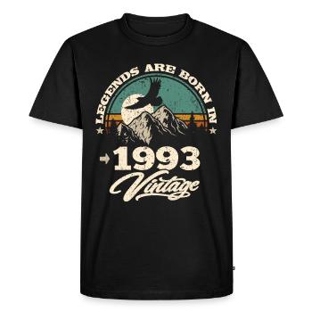 Les légendes sont nées en 1993 - T-shirt Premium bio Homme - noir - Devant - Nico (187cm)