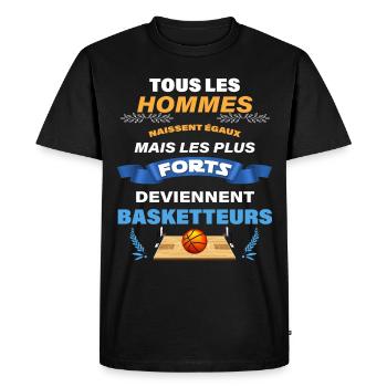 Homme Forts Basketteurs Cadeau Humour Basket - T-shirt Premium bio Homme - noir - Devant - Nico (187cm)