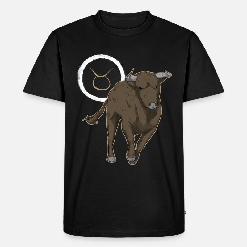 Sternzeichen Stier Taurus - Männer Premium Bio T-Shirt - Schwarz