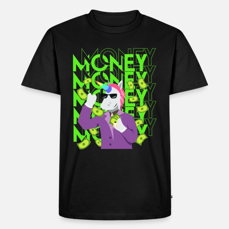 Geld - Männer Premium Bio T-Shirt - Schwarz