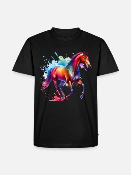 Andalusier Geschenk Pferd - Männer Premium Bio T-Shirt - Schwarz