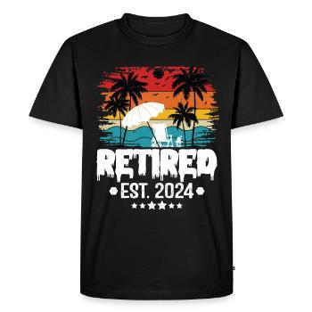 Retired 2024 Not My Problem Anymore Vacation - Men's Premium Organic T-Shirt - black - Front - Nico (187cm)
