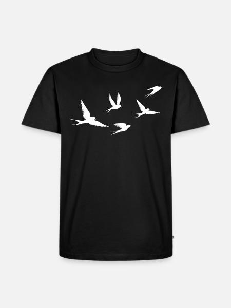 Vogels | Vogel - Mannen Premium Bio T-shirt - zwart