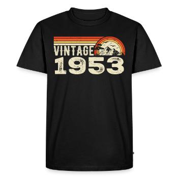 Vintage 1953 Cadeau Anniversaire 1953 Rétro 1953 - T-shirt Premium bio Homme - noir - Devant - Nico (187cm)