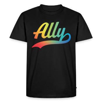 Ally - Men's Premium Organic T-Shirt - black - Front - Nico (187cm)