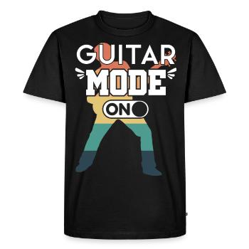 Guitar Saying Mode - Men's Premium Organic T-Shirt - black - Front - Nico (187cm)