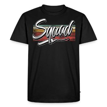Squad - Men's Premium Organic T-Shirt - black - Front - Nico (187cm)