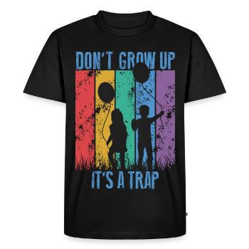 grandir enfant enfant - T-shirt Premium bio Homme - noir - Devant - Nico (187cm)