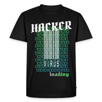 Anonymous, hacker - Men's Premium Organic T-Shirt - black - Front - Nico (187cm)