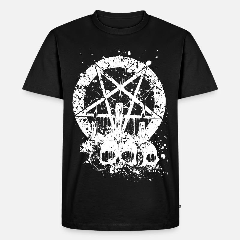 Gothic Skull - Männer Premium Bio T-Shirt - Schwarz
